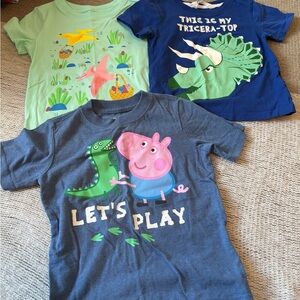 Multiples Kids Short Sleeve Tees - Green, Blue, Gray